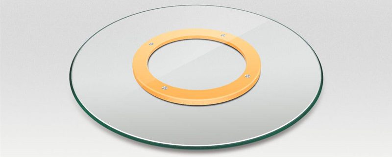 tempered glass lazy susan rotating tray