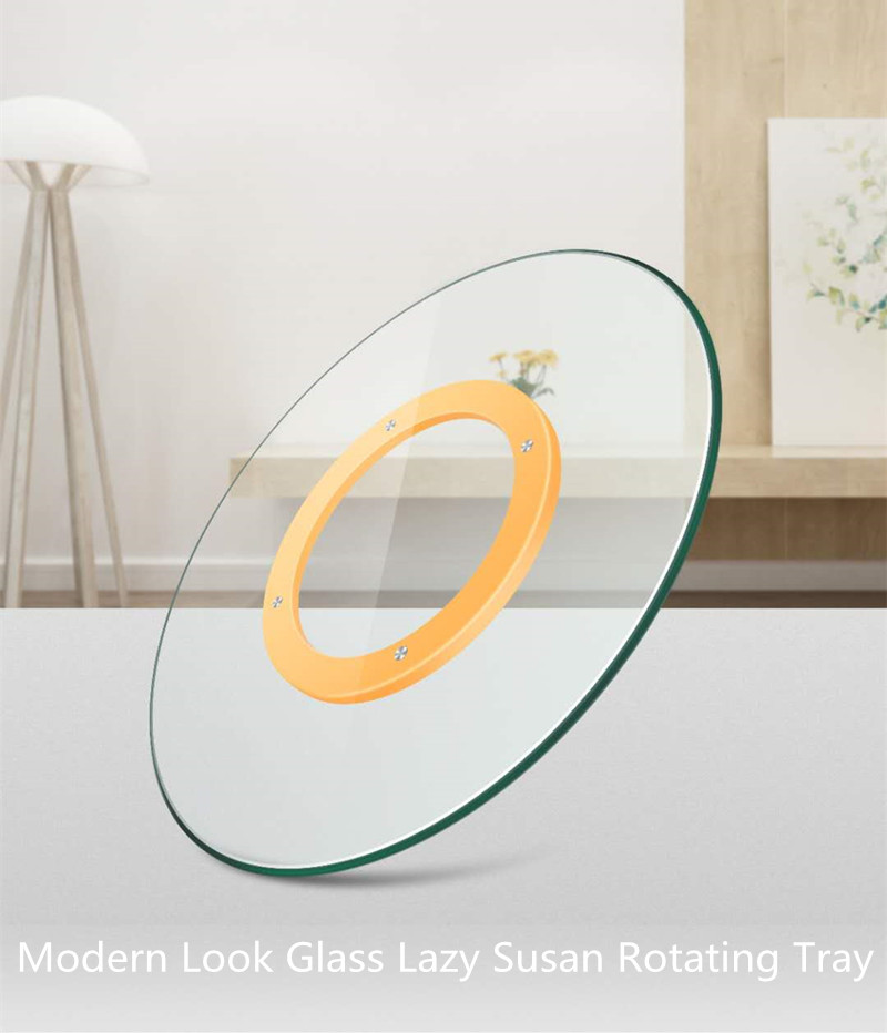 modern look glass lazy susan rotating tray